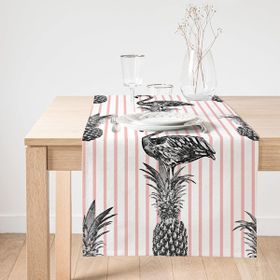 Realhomes Flamingo Temalı Dijital Baskılı Özel Tasarım Süet Runner