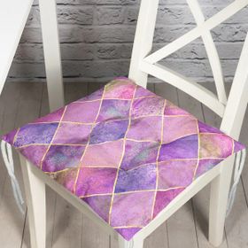 RealHomes Geometrik Açık Pudra Renkli Modern Pofidik Sandalye Minderi