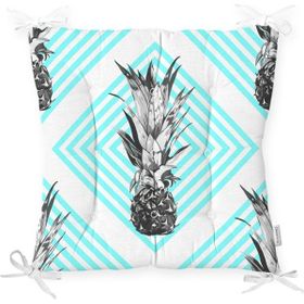 RealHomes Geometrik Ananas Desenli Dkeoratif Pofidik Sandalye Minderi