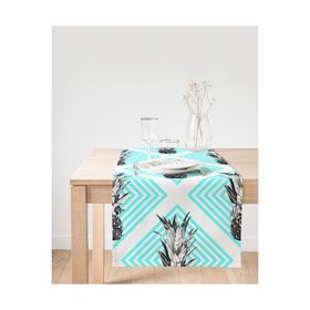 Realhomes Geometrik Ananas Desenli Dkeoratif Süet Runner