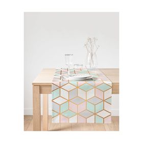 Realhomes Geometrik Desenli 3D Özel Tasarımlı Modern Özel Tasarım Süet Runner