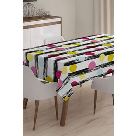 RealHomes Geometrik Desenli Dijital Baskılı 140x220 cm Masa Örtüsü