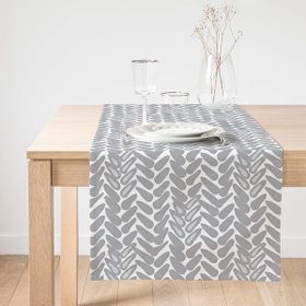 Realhomes Geometrik Desenli Dijital Baskılı Modern Süet Runner