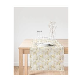 Realhomes Geometrik Mermer Zeminli Modern Süet Runner
