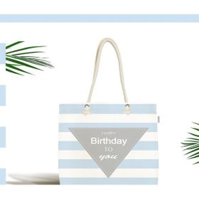 RealHomes Happy Birthday To You Tasarımlı Dijital Baskılı Kumaş Bebek Çantası