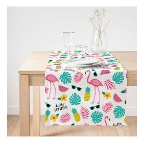 Realhomes Hello Summer Özel Tasarım Dijital Baskılı Süet Runner