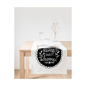 Realhomes Home Sweet Home Tasarımlı Dekoratif Süet Runner