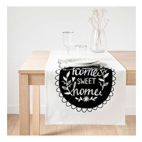 Realhomes Home Sweet Home Tasarımlı Dekoratif Süet Runner