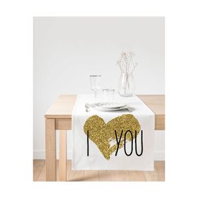 Realhomes I Love You Aşk Temalı Dijital Baskılı Modern Süet Runner