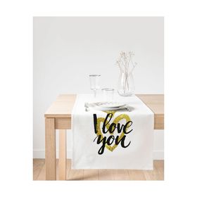 Realhomes I Love You Motifli Dijital Baskılı Süet Runner