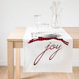 Realhomes Joy Ekosa Geyik Desenli Dekoratif Süet Runner