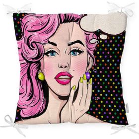 RealHomes K05 Pop Art Retro Dijital Baskılı Dekoratif Kırlent Kılıfı