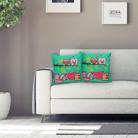 RealHomes K13 Baykuş Desenli Dijital Baskılı Dekoratif Yastık Kırlent Kılıfı