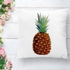 RealHomes K2031 Ananas Desenli Dijital Baskılı Dekoratif Kırlent Kılıfı