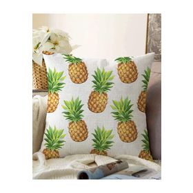 RealHomes K2032 Ananas Desenli Dijital Baskı Dekoratif Kırlent Kılıfı