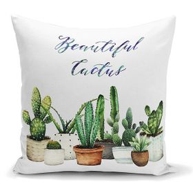 Realhomes K2033 Beatiful Cactus Baskılı Dijital Yastık Kırlent Kılıfı