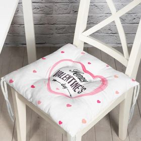 RealHomes K2084 Kalp Motifli Happy Valentine's Day Baskılı Kırlent Kılıfı