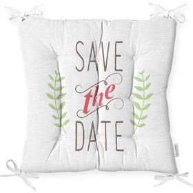 RealHomes K2096 Save The Date Motifli Dijital Baskılı Kırlent Kılıfı
