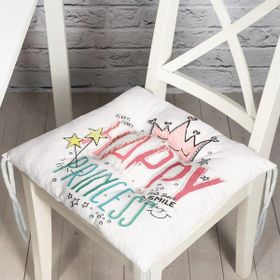 RealHomes K2108 Happy Prıncess Yazı Desenli Dijital Baskılı Modern Kırlent Kılıfı
