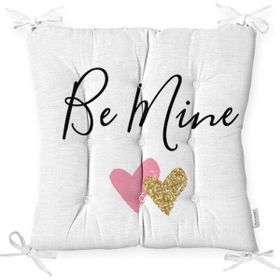RealHomes K2129 Be Mine Kalp Desenli Dijital Baskılı Modern Kırlent Kılıfı