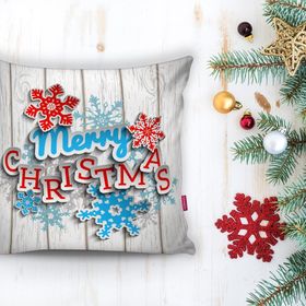 RealHomes K218 Merry Christmas Dijital Baskılı Modern Kırlent Kılıfı