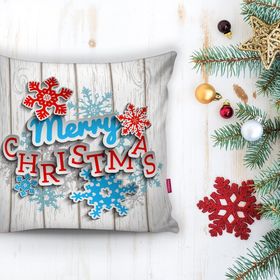 RealHomes K218 Merry Christmas Dijital Baskılı Modern Kırlent Kılıfı
