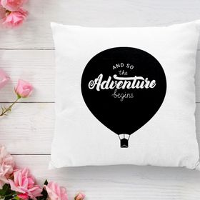 RealHomes K2276 Adventure Balon Resimli Dijital Baskılı Dekoratif Kırlent Kılıfı