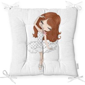 RealHomes K2326 Fashion Girl Desenli Dekoratif Kırlent Kılıfı