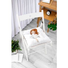 RealHomes K2326 Fashion Girl Desenli Dekoratif Kırlent Kılıfı