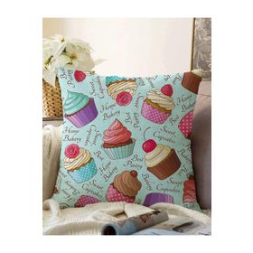 RealHomes K2340 Cupcake Desenli Dijital Kırlent Kılıfı