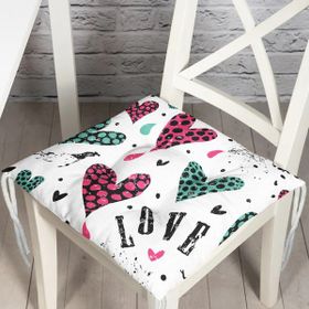 RealHomes K2355 Kalpli Love Desenli Dekoratif Kırlent Kılıfı