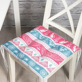 RealHomes K2357 Mavi Pembe Etnik Desenli Dekoratif Kırlent Kılıfı