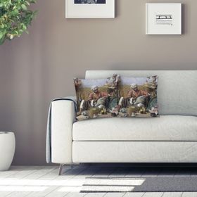 RealHomes K236 Osmanlı Desen Dijital Baskılı Dekoratif Kırlent Kılıfı