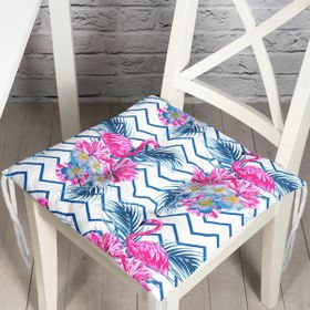 RealHomes K2363 Zigzag Zeminli Flamingo Baskılı Dekoratif Kırlent Kılıfı