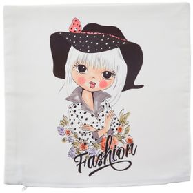 RealHomes K2368 Fashion Girl Dijital Baskılı Kırlent Kılıfı