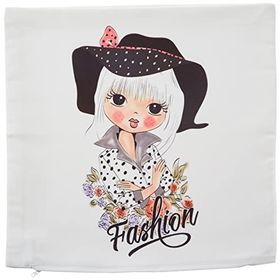 RealHomes K2368 Fashion Girl Dijital Baskılı Kırlent Kılıfı