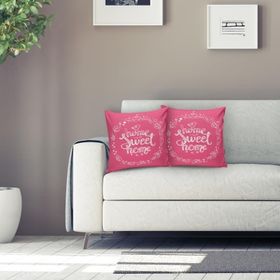 RealHomes K239 Home Sweet Home Dijital Baskılı Dekoratif Kırlent Kılıfı