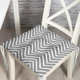 RealHomes K2390 Gri Zigzag Temalı Kuş Motifli Dekoratif Kırlent Kılıfı