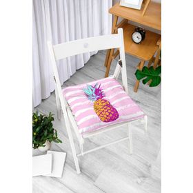 RealHomes K2437 Canlı Renkli Ananas Motifli Dijital Baskılı Yastık Kırlent Kılıfı