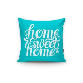 RealHomes K248 Home Sweet Home Dijital Baskılı Dekoratif Kırlent Kılıfı