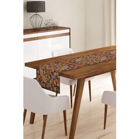 RealHomes K2485 Kahverengi Ok Çizimli Çiçek Desenli Dekoratif Kırlent Kılıfı