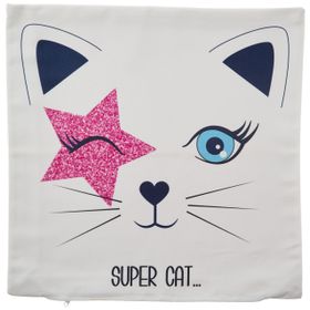 Realhomes K2491 Super Cat Motifli Modern Dijital Baskılı Yastık Kılıfı