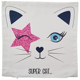 Realhomes K2491 Super Cat Motifli Modern Dijital Baskılı Yastık Kılıfı