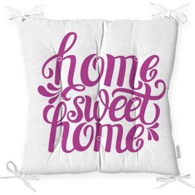 RealHomes K2562 Eflatun Home Sweet Home Dijital Baskılı Kırlent Kılıfı