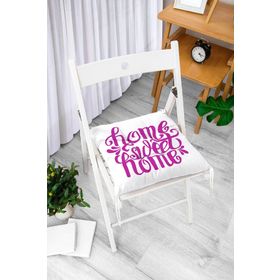 RealHomes K2562 Eflatun Home Sweet Home Dijital Baskılı Kırlent Kılıfı