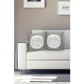 RealHomes K307 Home Sweet Home Dijital Baskılı Dekoratif Kırlent Kılıfı