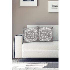 RealHomes K310 Home Sweet Home Dijital Baskılı Dekoratif Kırlent Kılıfı