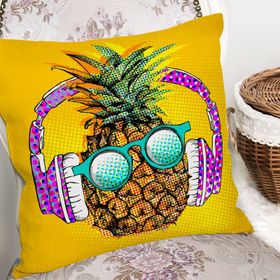 RealHomes K3168 Summer Ananas Tasarımlı Dekoratif Kırlent Kılıfı