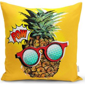 RealHomes K3178 Pop Art Temalı Ananas Özel Tasarım Kırlent Kılıfı
