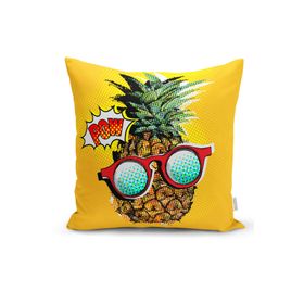 RealHomes K3178 Pop Art Temalı Ananas Özel Tasarım Kırlent Kılıfı
